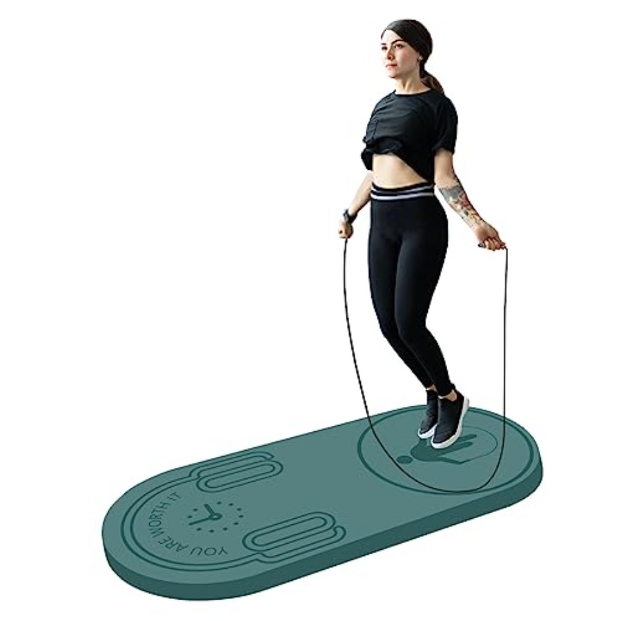 Home Gym Workout - 8/20/30mm Jump Rope Mat Fitness Exercise