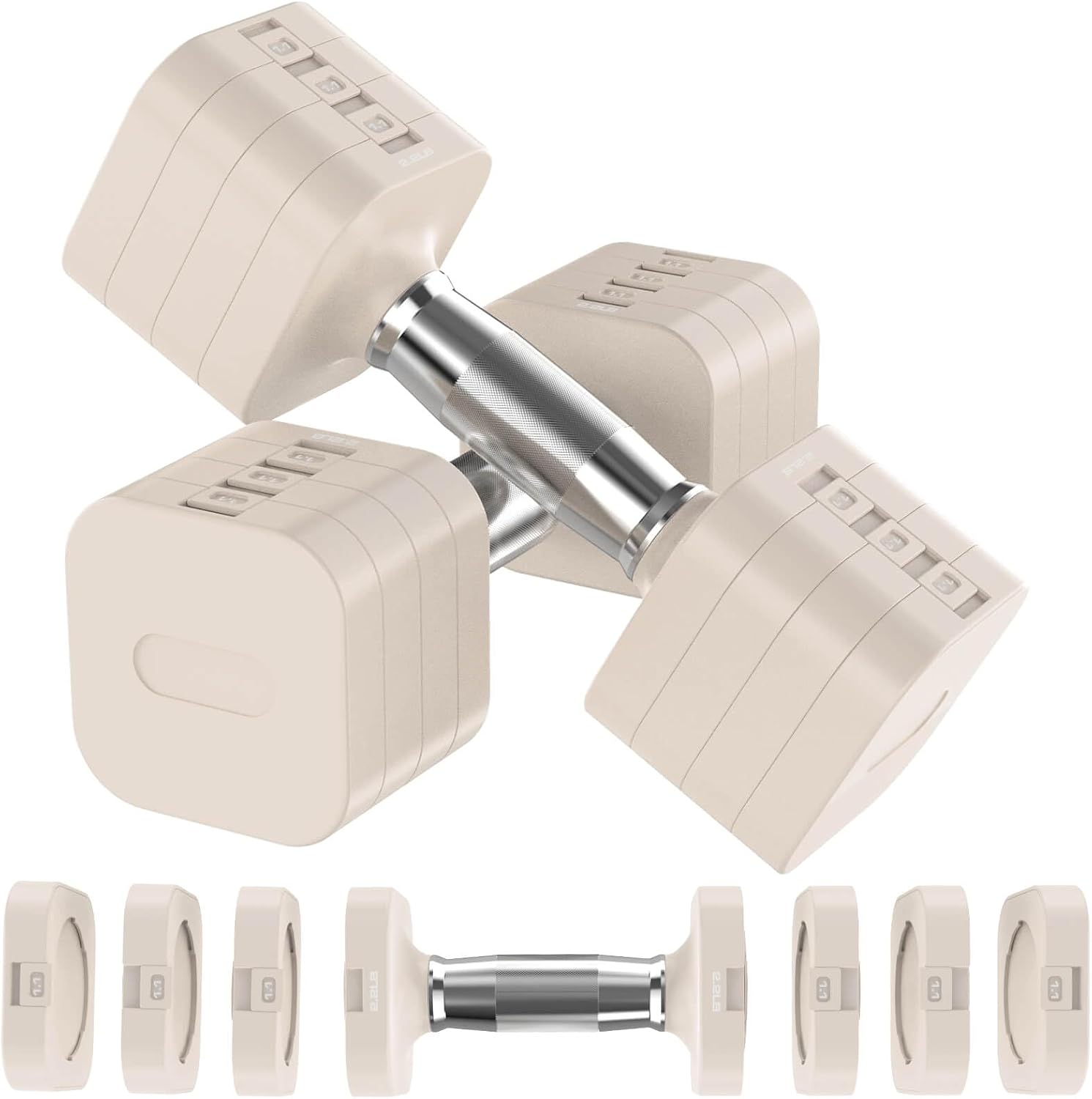 Home Gym Workout - Adjustable Dumbbells Set, 22LB 26.4LB 30.8LB,