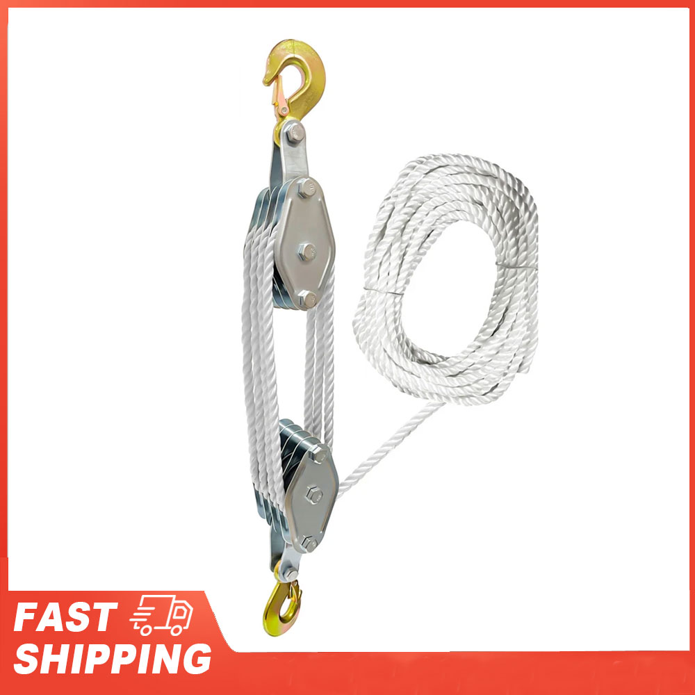 Pull Up Bar Tower - 270° Rotatable Rope Pulley Block Zinc
