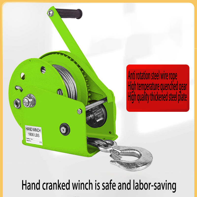 Pull Up Bar Tower - Manual Winch Bidirectional Self-locking Hand-operated Winch