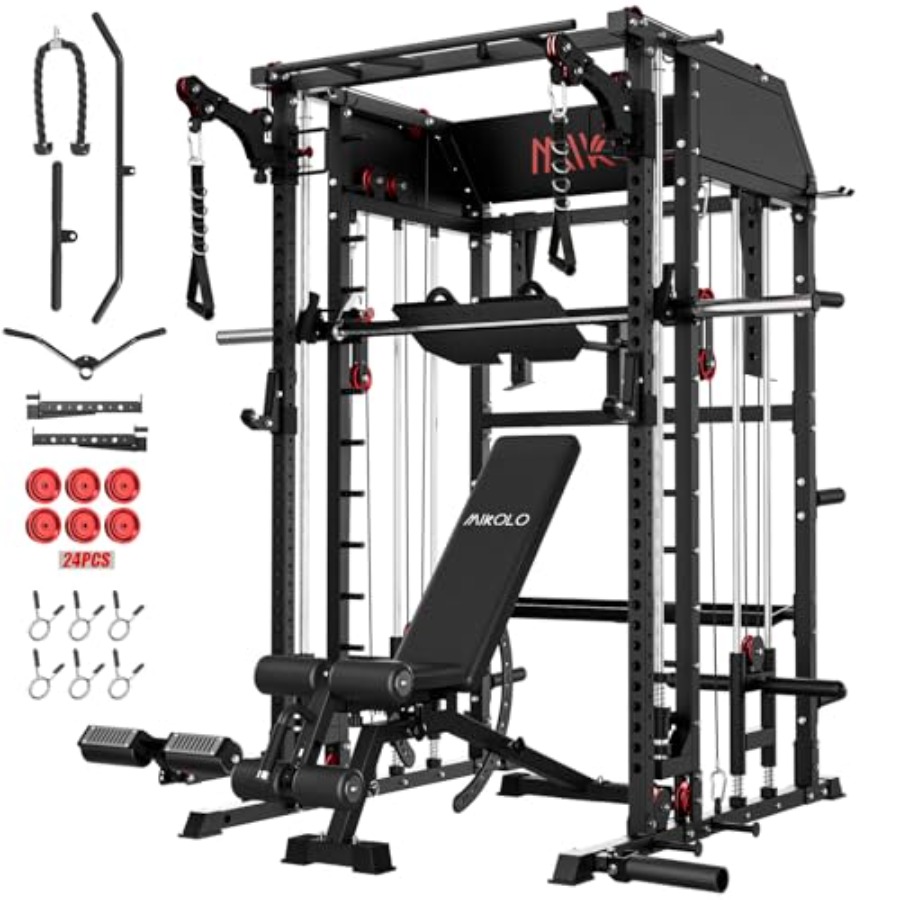 Home Gym Multi - Home gym Smith machine: steel, black,