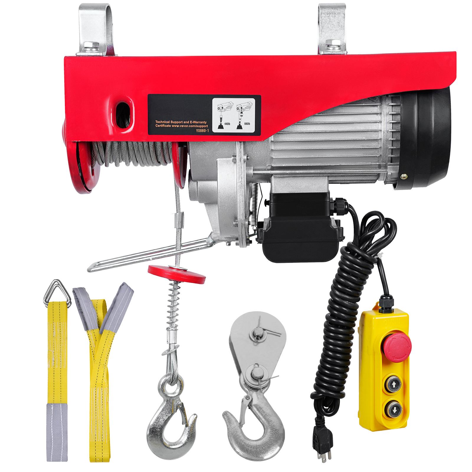 Pull Up Bar Tower - SucceBuy 200-800kg Electric Hoist with Wired/Wireless