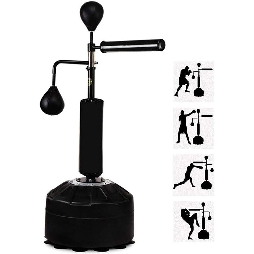 Speed Bag Boxing - 2-in-1 Adjustable Height Spinning Speed Punch