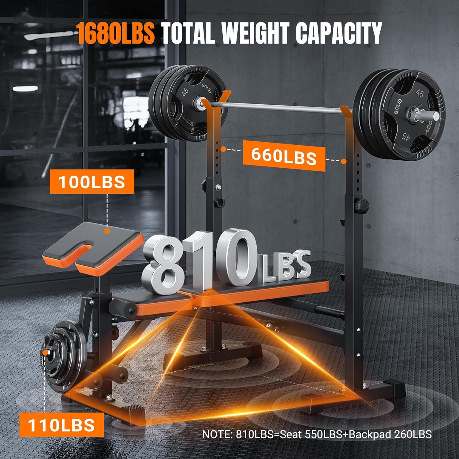 6-in-1 Space Saving Weight Ben - огляд і ціна Home Gym Set