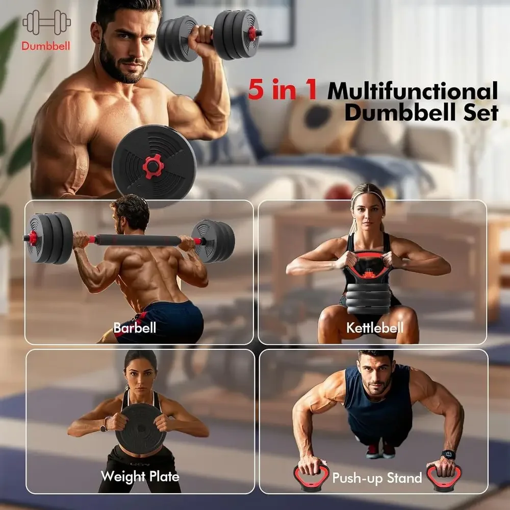 60-Pound 5-in-1 Adjustable Dum - огляд і ціна Push Up Stand Bar