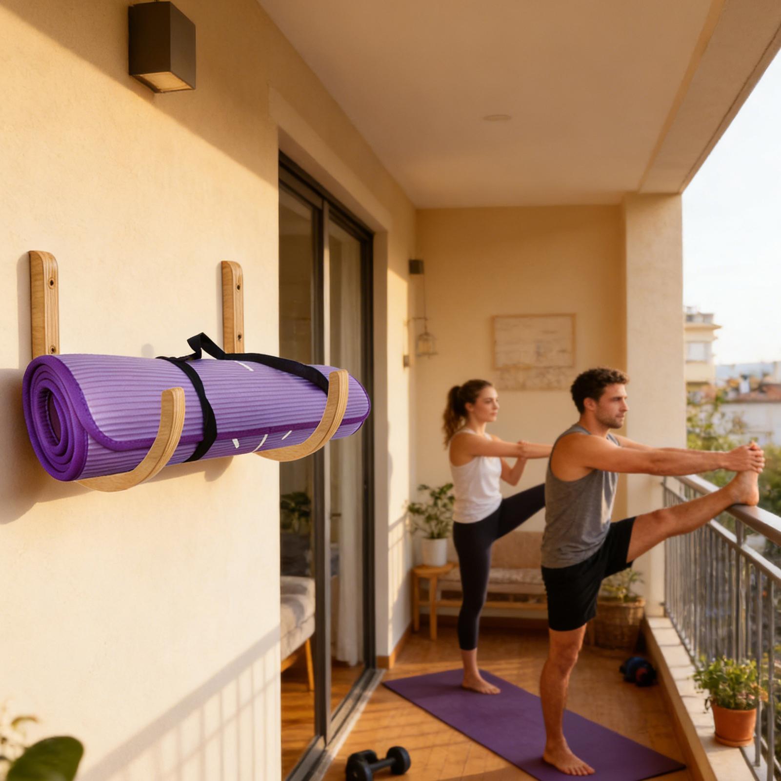 Yoga Mat Organizer 2 Pieces Wo - огляд і ціна Home Gym Yoga Mat Storage