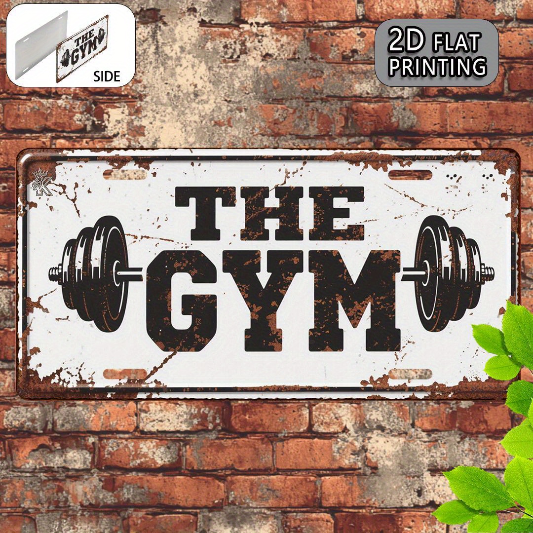 2D Flat, 1pc Vintage Gym Metal - огляд і ціна Home Gym Aesthetic