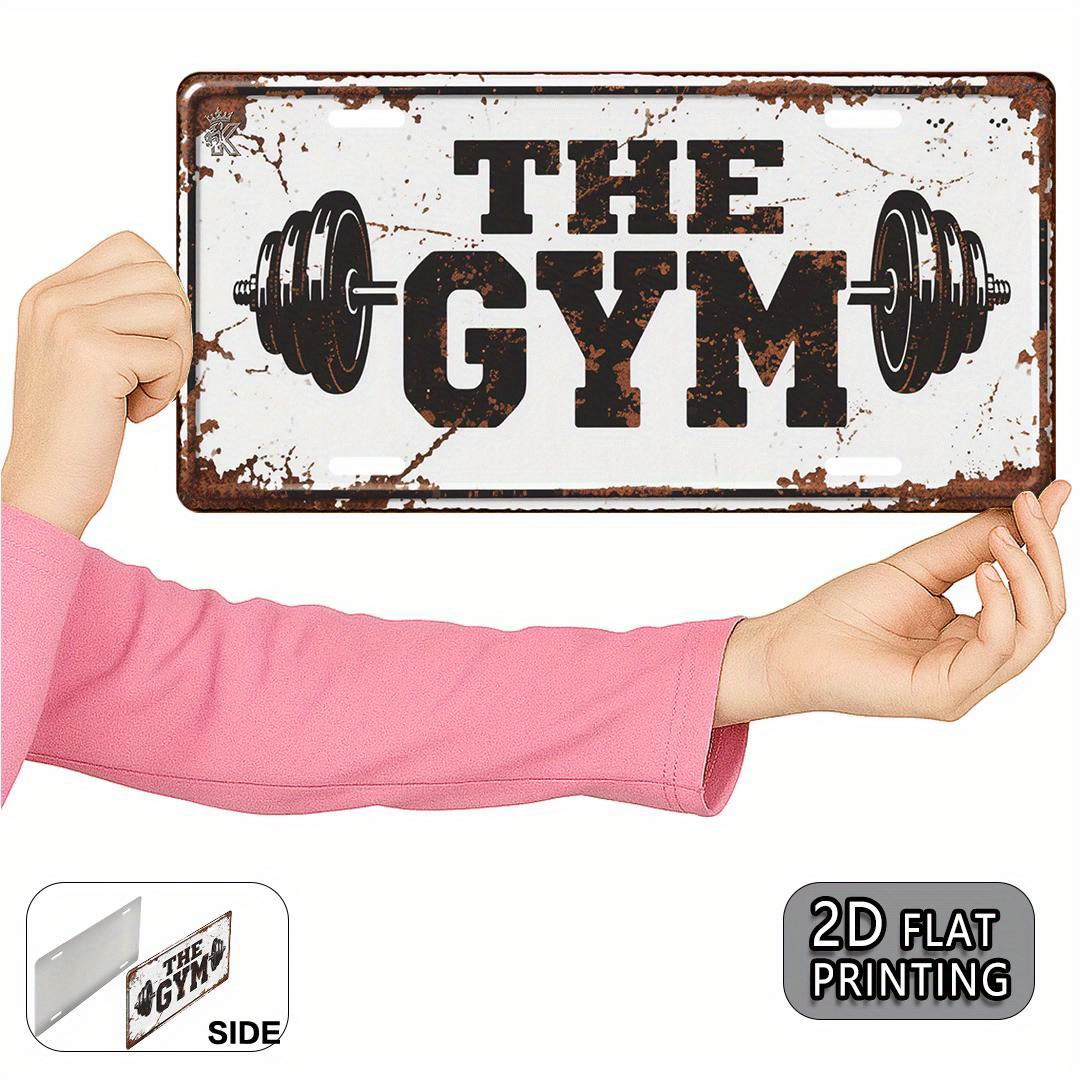 2D Flat, 1pc Vintage Gym Metal - огляд і ціна Home Gym Aesthetic