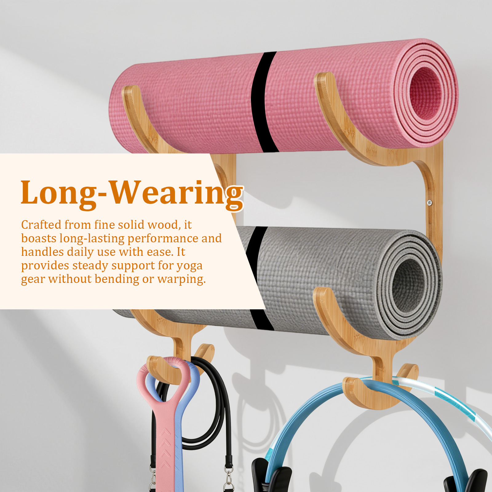 2Pcs Yoga Mat Storage Rack Wal - огляд і ціна Home Gym Yoga Mat Storage