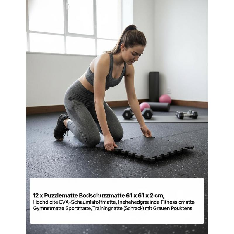 Puzzle Exercise Mat, 12 PCS Fi - огляд і ціна Home Gym Set