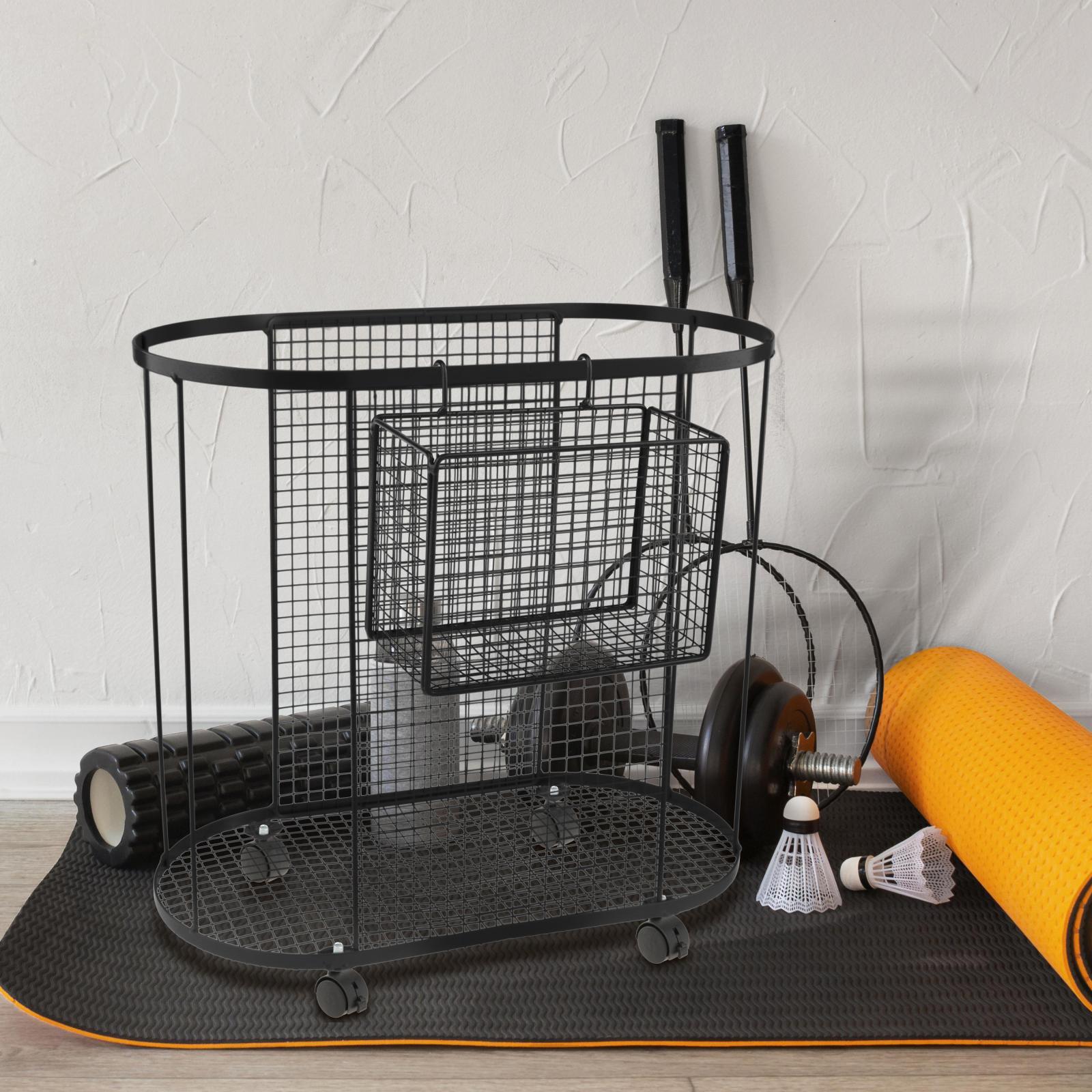 Metal Gym Organizer with Wheel - огляд і ціна Home Gym Yoga Mat Storage