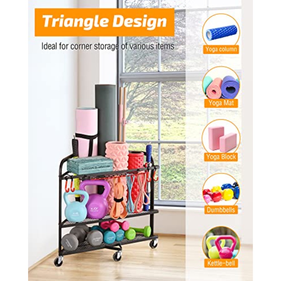 Weight Rack for Dumbbells Home - огляд і ціна Home Gym Yoga Mat Storage