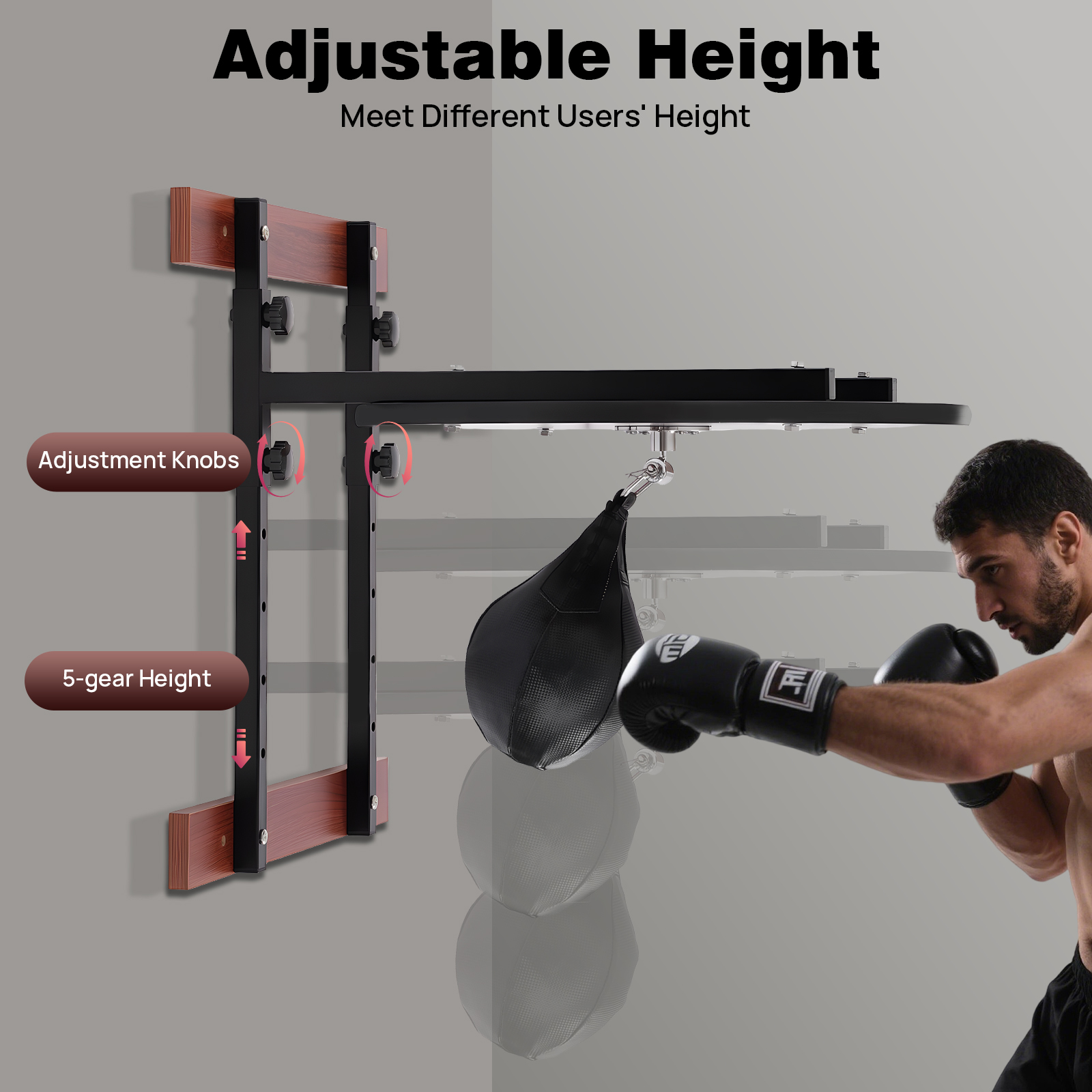 Black Wall Mounted Speed Bag P - огляд і ціна Speed Bag Boxing