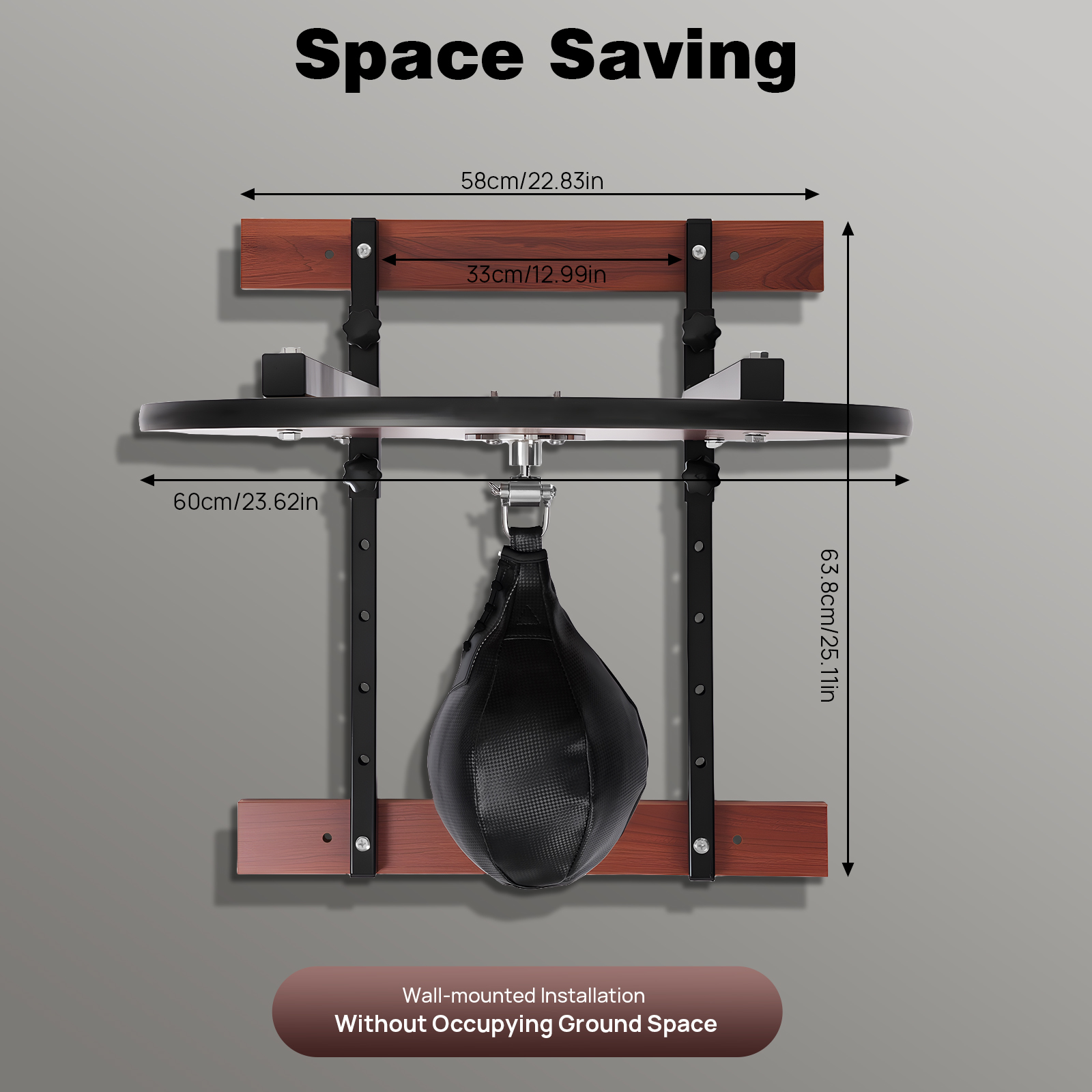 Black Wall Mounted Speed Bag P - огляд і ціна Speed Bag Boxing