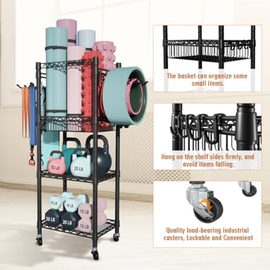 Home Gym Storage 3 Tiers Worko - огляд і ціна Home Gym Yoga Mat Storage