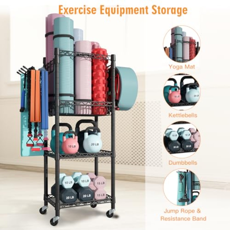Home Gym Storage 3 Tiers Worko - огляд і ціна Home Gym Yoga Mat Storage