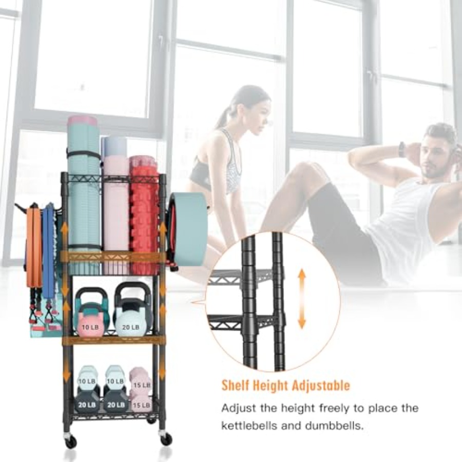 Home Gym Storage 3 Tiers Worko - огляд і ціна Home Gym Yoga Mat Storage