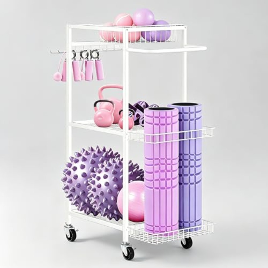 Workout Equipment Storage Rack - огляд і ціна Home Gym Yoga Mat Storage