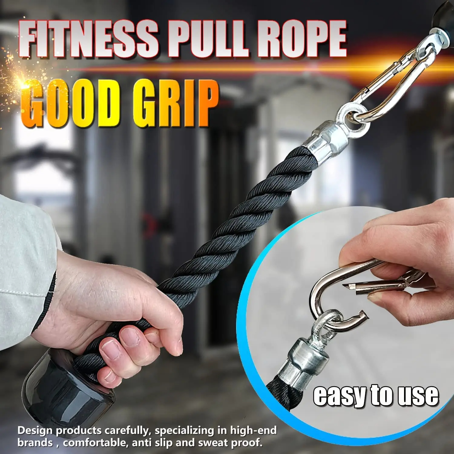 70/90/120/140cm Triceps Pull D - огляд і ціна Home Gym Training Program