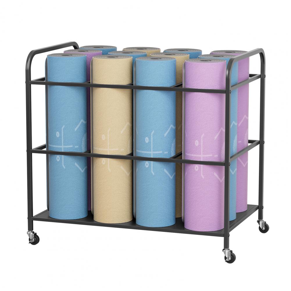 Yoga Mat Storage Rack with Whe - огляд і ціна Home Gym Yoga Mat Storage