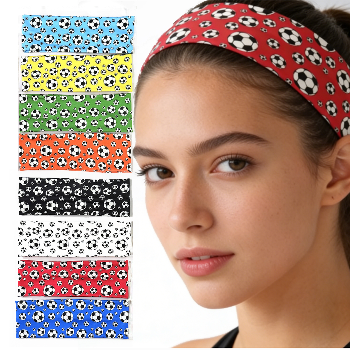 Soccer Print Sports Headband,  - огляд і ціна Home Gym Aesthetic