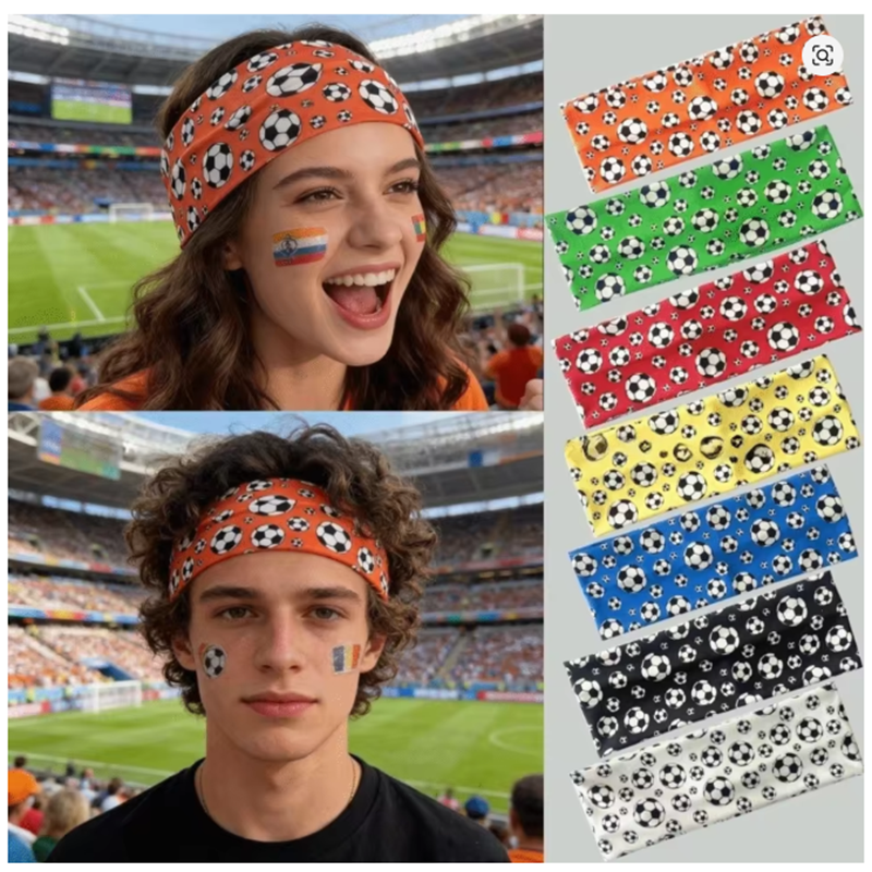 Soccer Print Sports Headband,  - огляд і ціна Home Gym Aesthetic