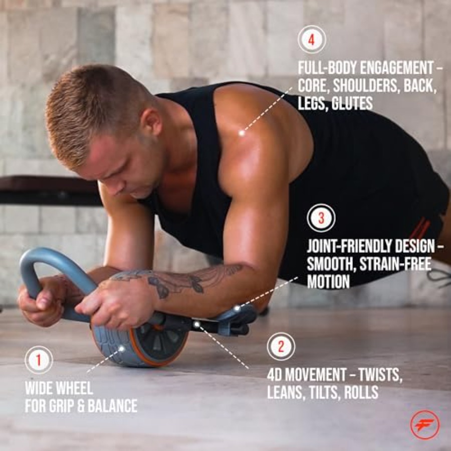 CoreFlex4D Ab Roller Wheel wit - огляд і ціна Home Gym Workout
