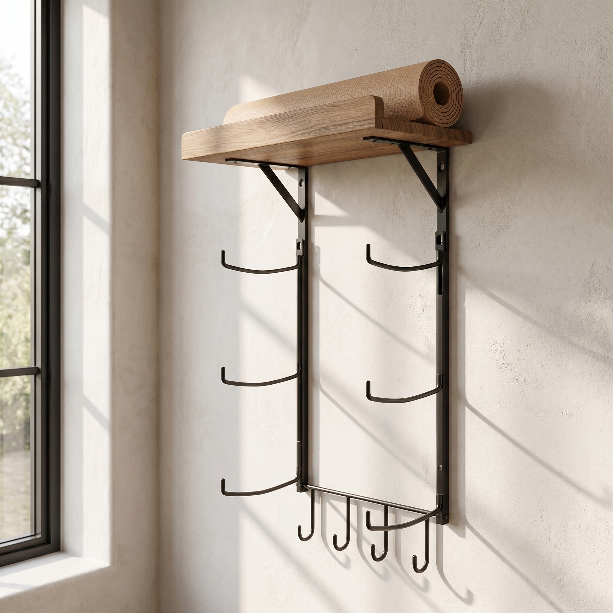 Yoga Mat Wall Rack Metal Stora - огляд і ціна Home Gym Yoga Mat Storage