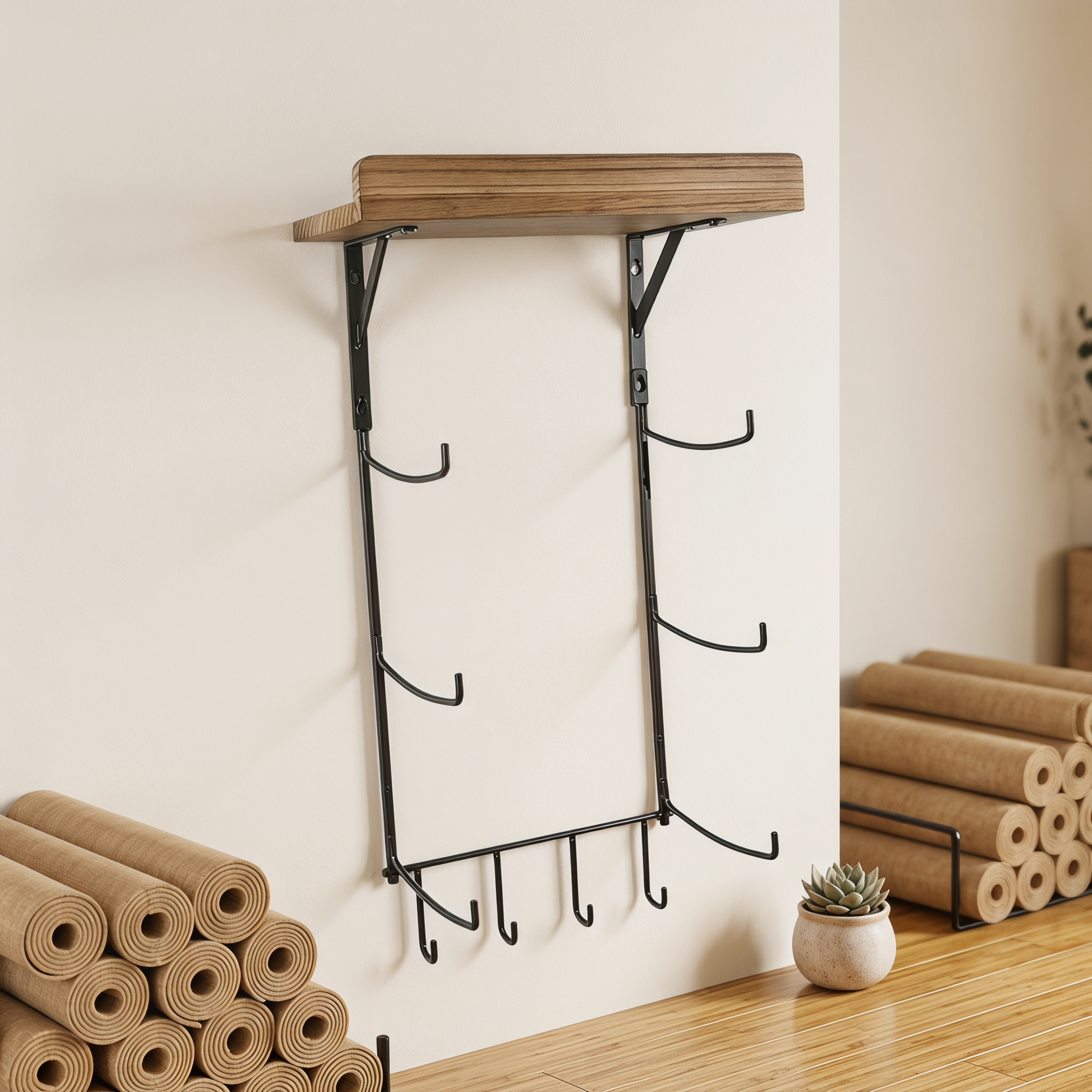 Yoga Mat Wall Rack Metal Stora - огляд і ціна Home Gym Yoga Mat Storage