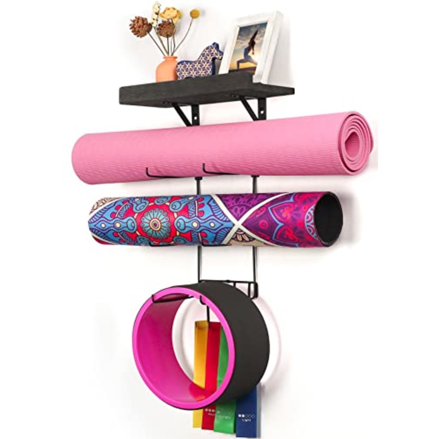 Yoga Mat Holder Wall Mount Yog - огляд і ціна Home Gym Yoga Mat Storage