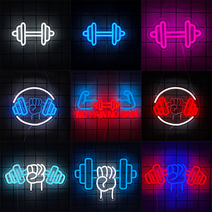 No Pain No Gain Neon Sign for  - огляд і ціна Home Gym Aesthetic